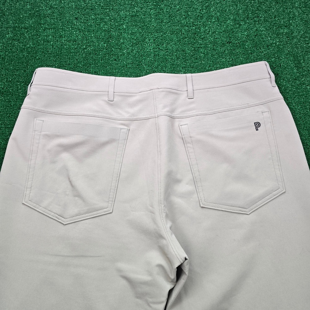 Public Rec Pants Mens 38x30 Beige Chino Flat Front Performance Golf Casual - Picture 14 of 16